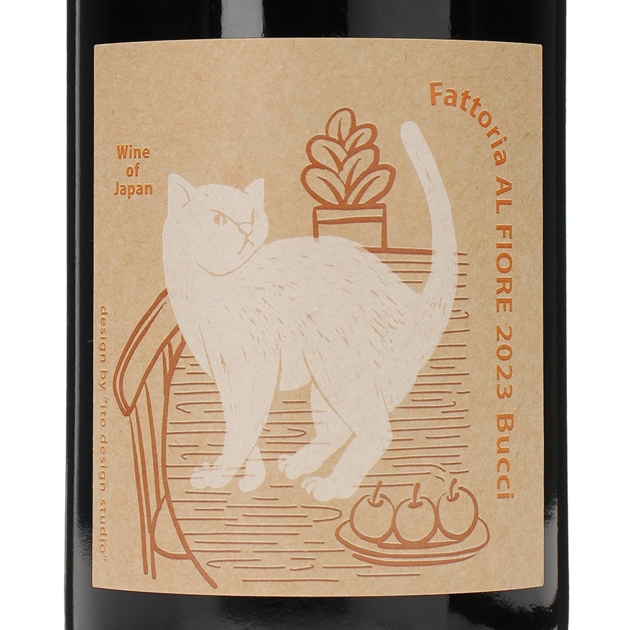 日本ワイン_Bucci 2023_Fattoria AL FIORE_宮城県産赤ワイン_ミディアムボディ_750ml