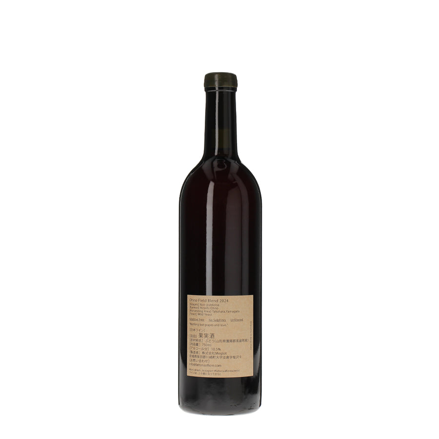 日本ワイン_Ohno Field Blend 2024_Fattoria AL FIORE_宮城県産赤ワイン_ミディアムボディ_750ml