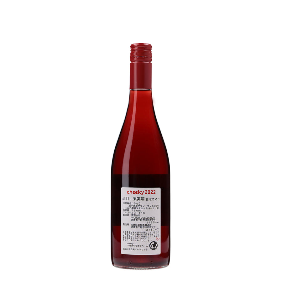日本ワイン_Cheeky 2022_Natan葡萄酒醸造所_徳島県産赤ワイン_ミディアムボディ_750ml