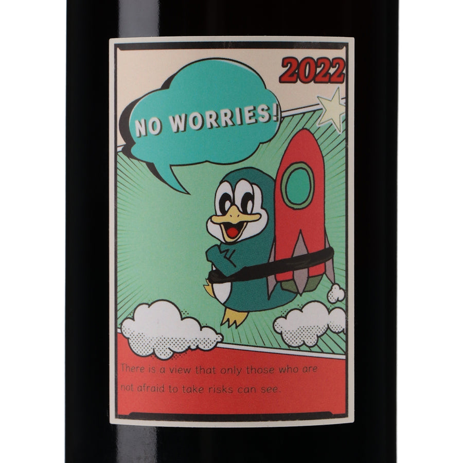 日本ワイン_NO WORRIES 2022_那丹葡酒醸造所_徳島県産赤ワイン_ミディアムボディ_750ml