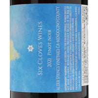 日本ワイン_アルダー・スプリングス・ヴィンヤード ピノ・ノワール 2021_SIX CLOVES WINES_アメリカ産赤ワイン_ミディアムボディ_750ml
