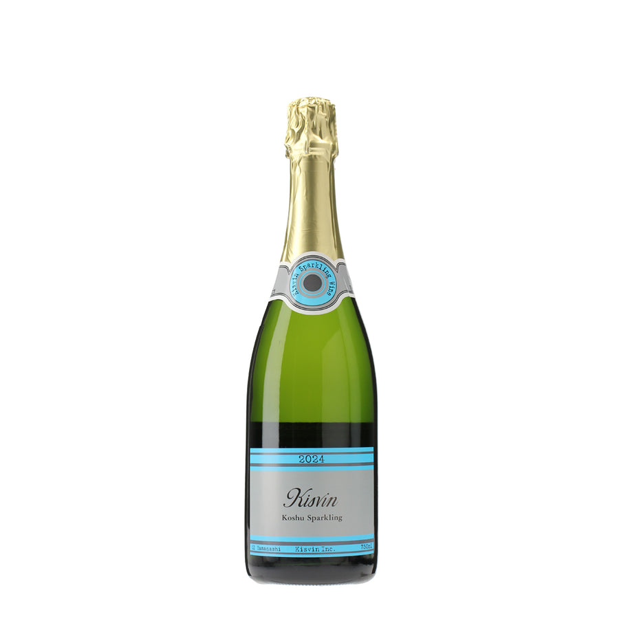 日本ワイン_甲州スパークリング 2024_Kisvin Winery_山梨県産スパークリングワイン_辛口_750ml