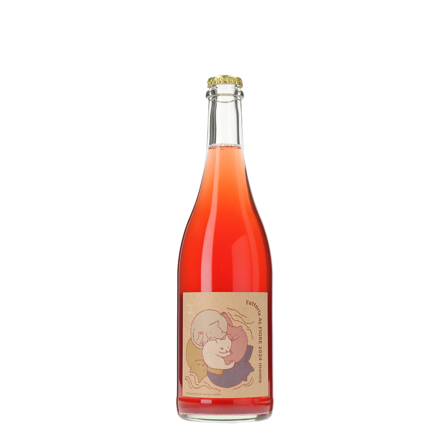日本ワイン_NECO series momo 2024_Fattoria AL FIORE_宮城県産スパークリングワイン_辛口_750ml