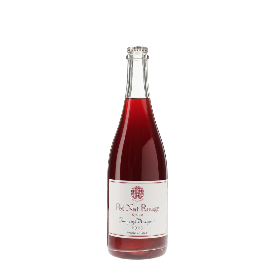 日本ワイン_ペットナット ルージュ 2023_ヨネファーム東御_長野県産スパークリングワイン_辛口_750ml