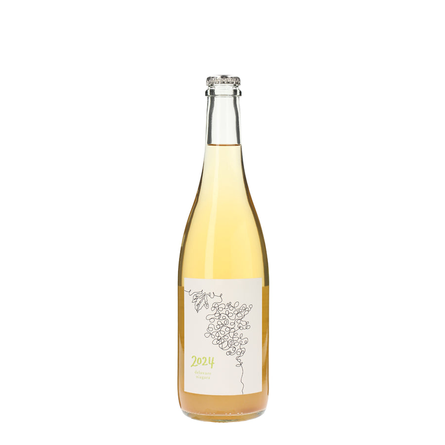 日本ワイン_デラウェア ナイアガラ 2024(750ml)_かほくらし社_山形県産スパークリングワイン_辛口_750ml