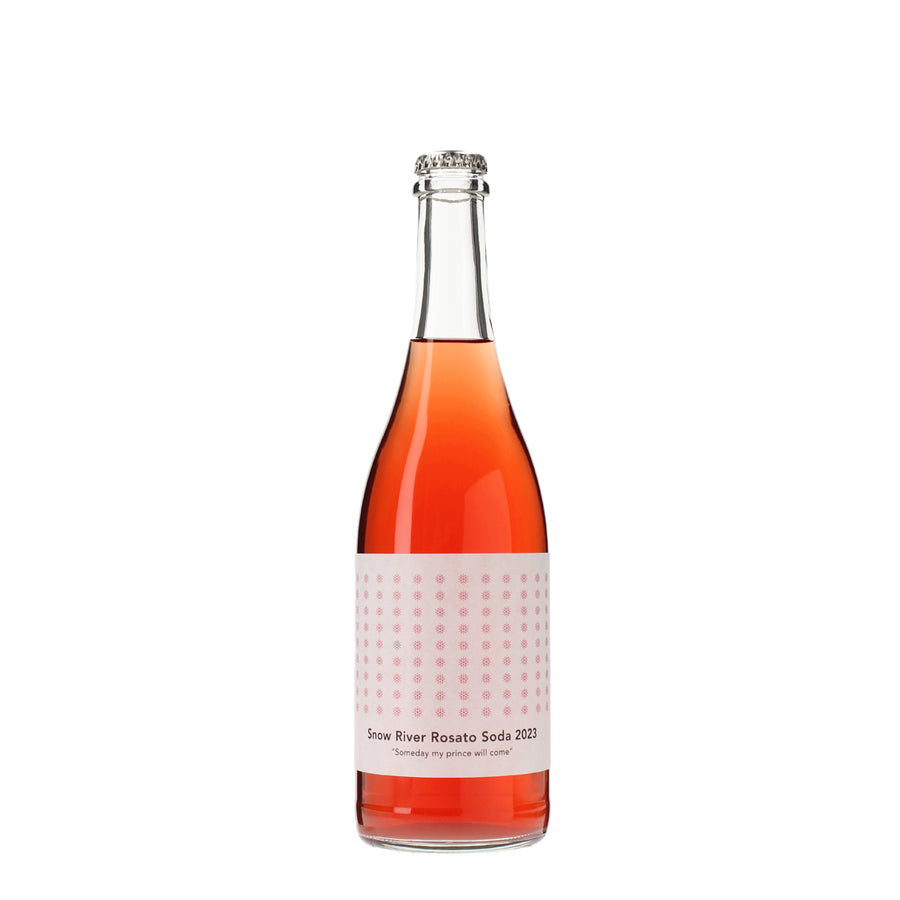 日本ワイン_スノーリバー ロザートソーダ 2023_雪川醸造_北海道産スパークリングワイン_辛口_750ml