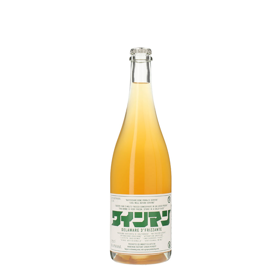 日本ワイン_DELAWARE 3° Frizzante 2025_WINEMAN FACTORY_東京都産スパークリングワイン_辛口_750ml