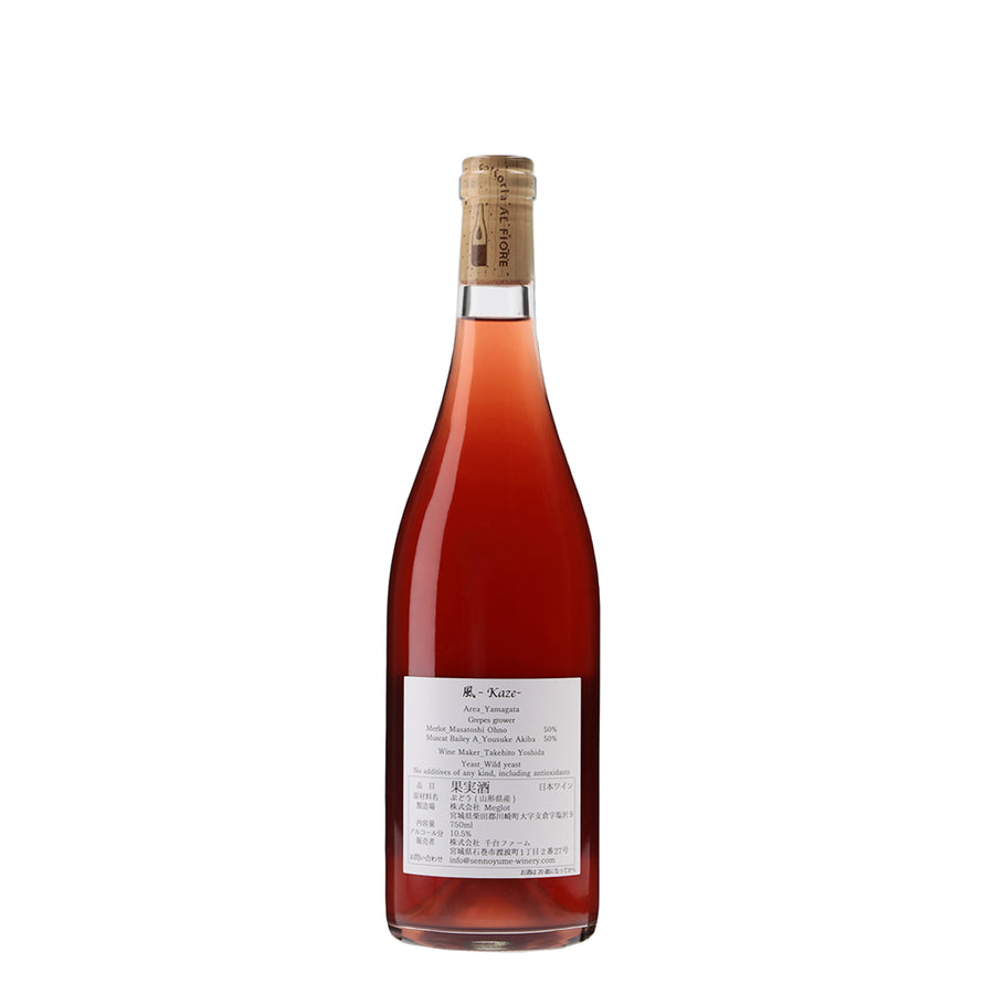 日本ワイン_風 2022_千夢ワイナリー_宮城県産ロゼワイン_辛口_750ml