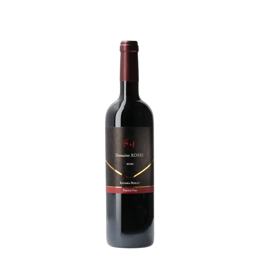 日本ワイン_KATAOKA MERLOT 2020 FRENCH OAK_ドメーヌ・コーセイ_長野県産赤ワイン_ミディアムボディ_750ml