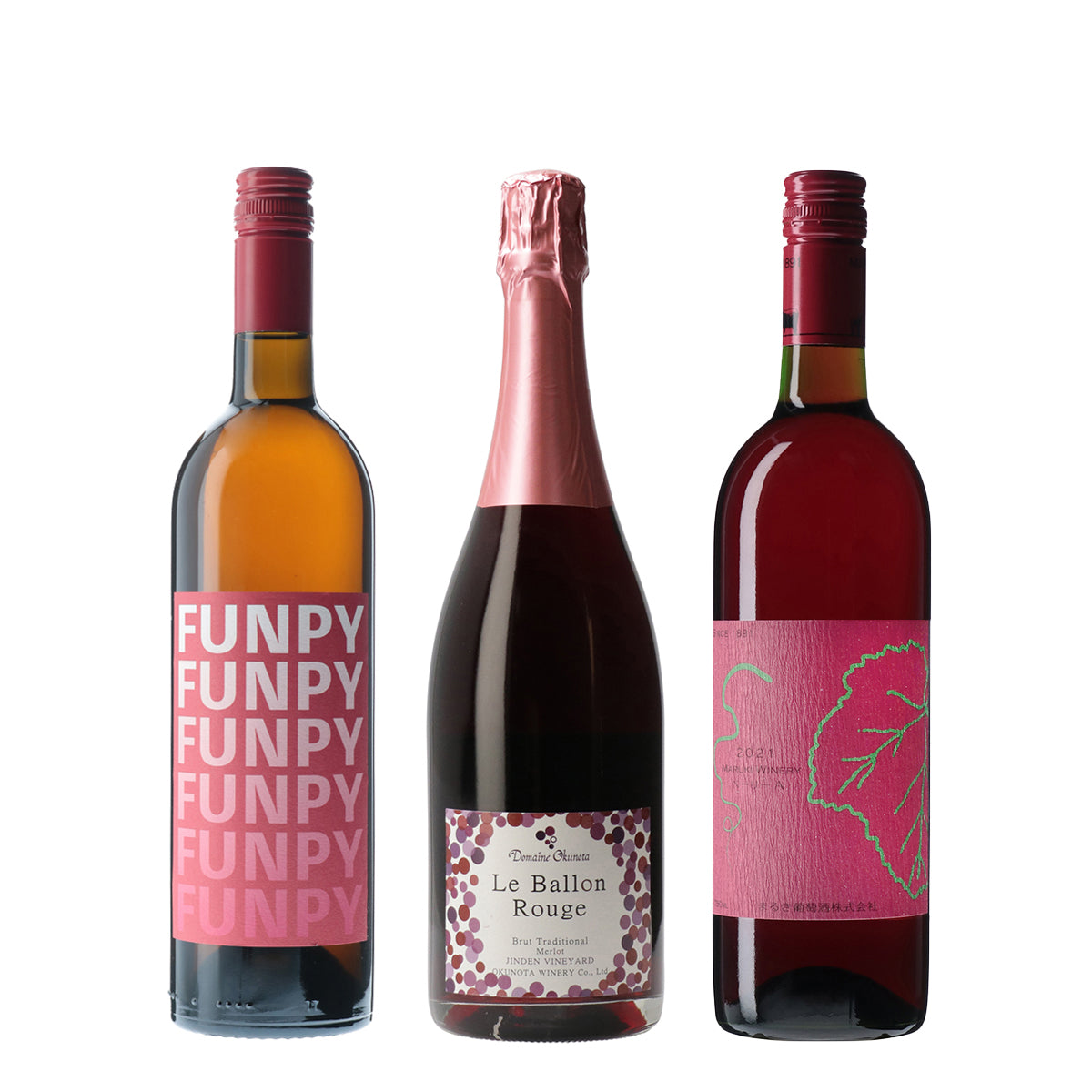 【wa-syu限定】ロゼ・赤スパークリング・赤ワイン飲み比べセット 