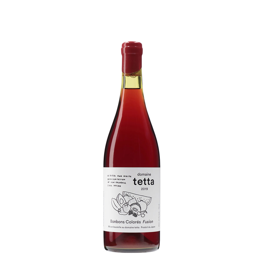 日本ワイン_2019 Bonbons Colores フュージョン_domaine tetta_岡山県産ロゼワイン_辛口_750ml