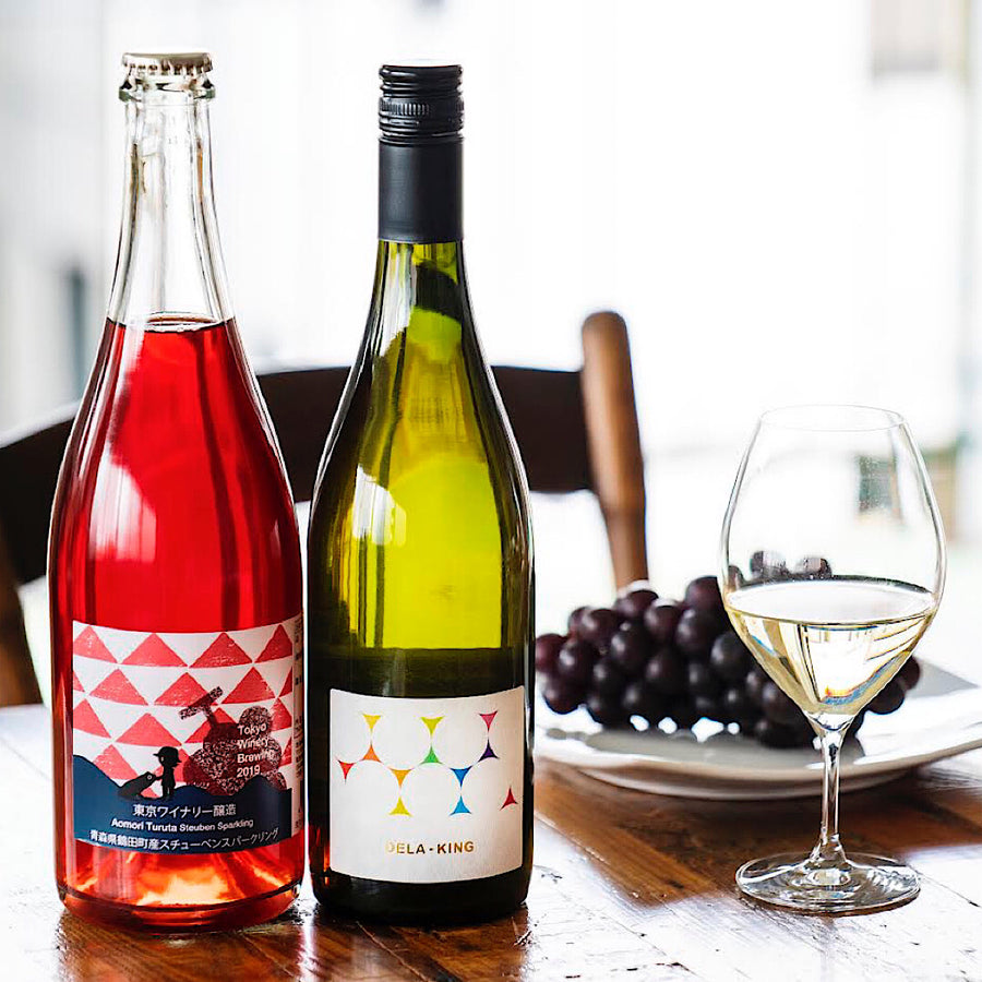 日本ワイン_デラキング 2019_島之内フジマル醸造所_大阪府産白ワイン_辛口_750ml