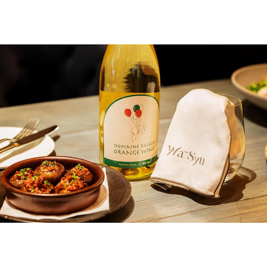 wa-syuオリジナルグラスクロス_日本産_ワイン雑貨_ホワイト_フリーサイズ