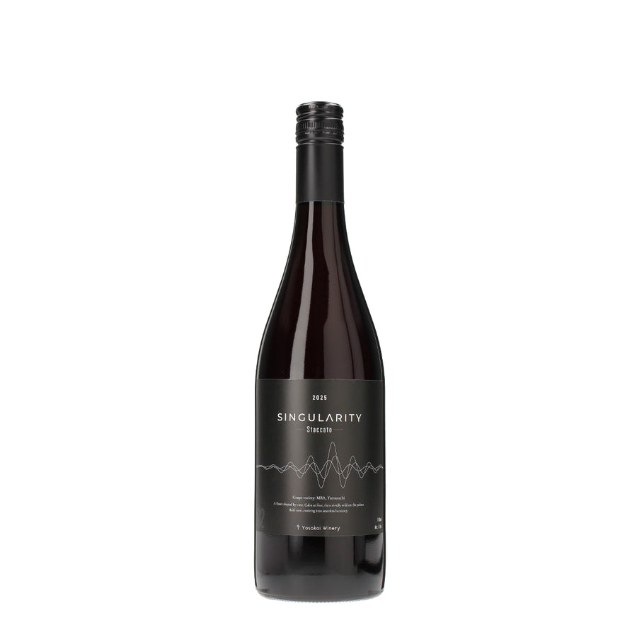 日本ワイン_2025 SINGULARITY Staccato_よさ来いワイナリー_高知県産赤ワイン_ミディアムボディ_750ml