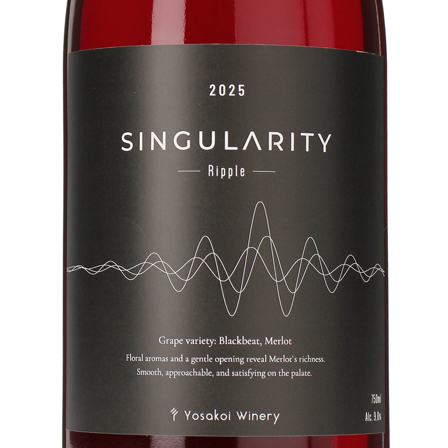 日本ワイン_2025 SINGULARITY Ripple_よさ来いワイナリー_高知県産赤ワイン_ミディアムボディ_750ml