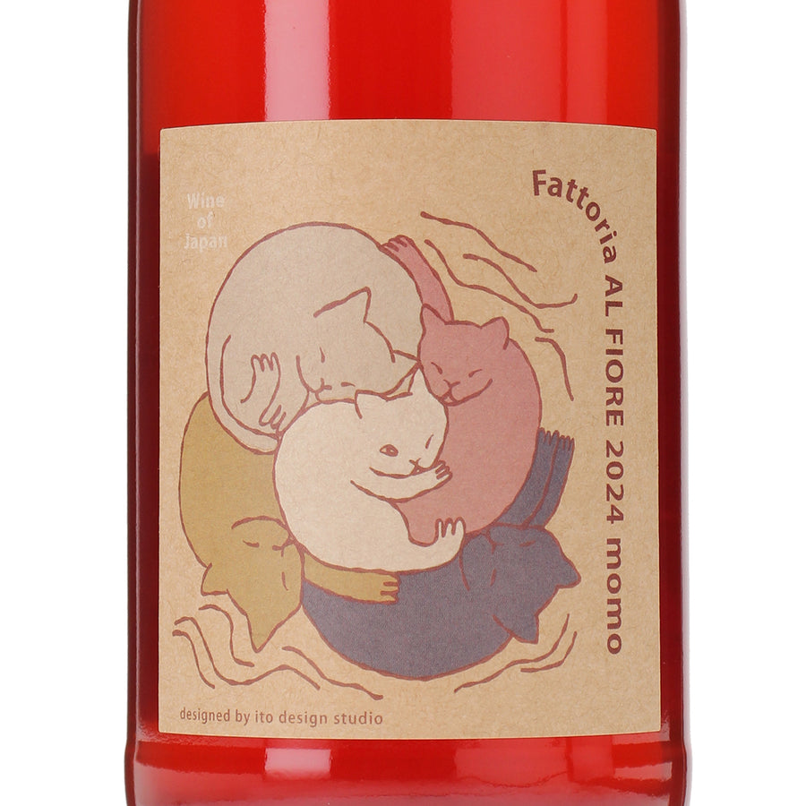日本ワイン_NECO series　momo 2024_Fattoria AL FIORE_宮城県産スパークリングワイン_辛口_750ml