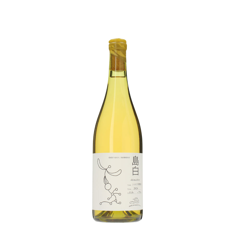 日本ワイン_島白 2024 樽熟成 シャルドネ_大三島みんなのワイナリー_愛媛県産白ワイン_辛口_750ml