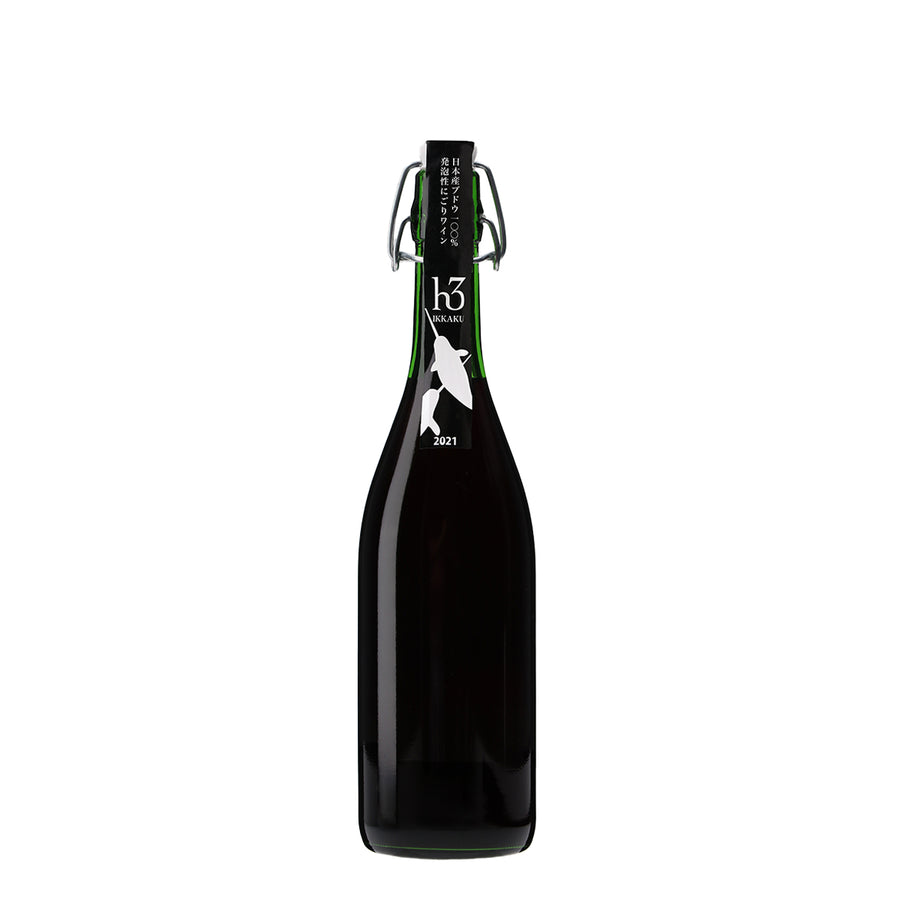 日本ワイン_h3 IKKAKU (イッカク) 2021 赤_ヒトミワイナリー_滋賀県産スパークリングワイン_辛口_720ml